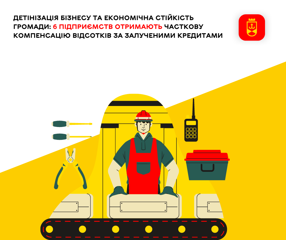 Детінізація бізнесу та економічна стійкість громади: 6 підприємств отримають часткову компенсацію відсотків за залученими кредитами